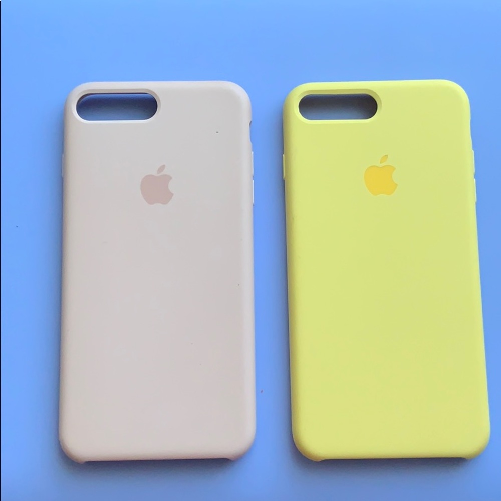 Pink and yellow Apple phone case